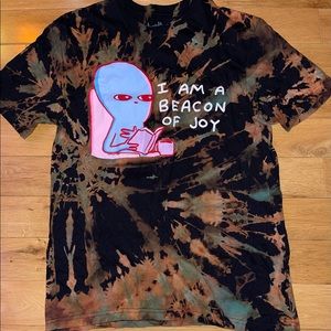 Bleached Tie Dyed Graphic T-Shirt